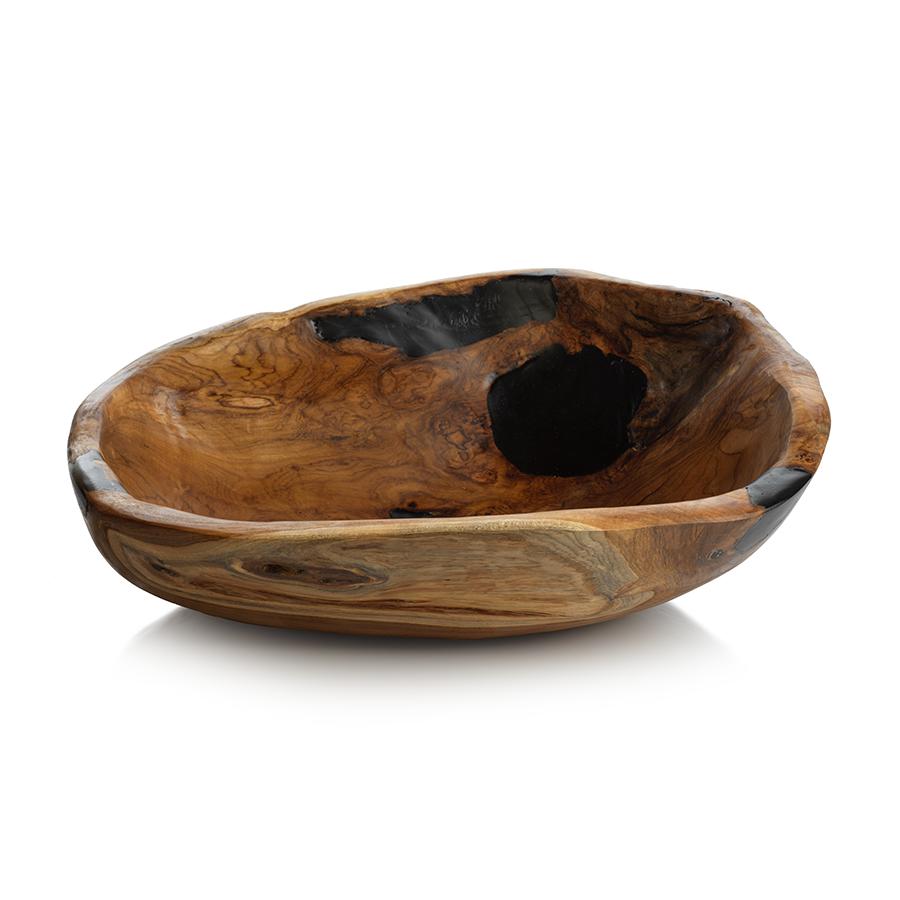 Zodax Kamran Large Organic  Shaped Teakwood Bowl