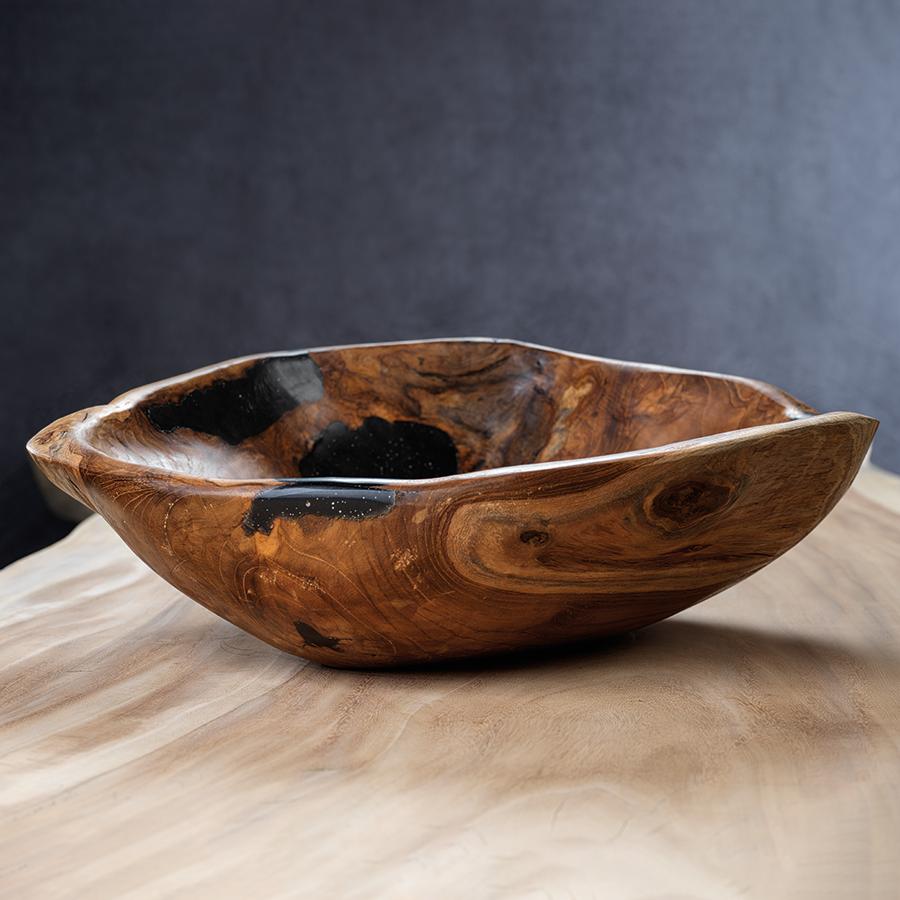 Zodax Kamran Large Organic  Shaped Teakwood Bowl