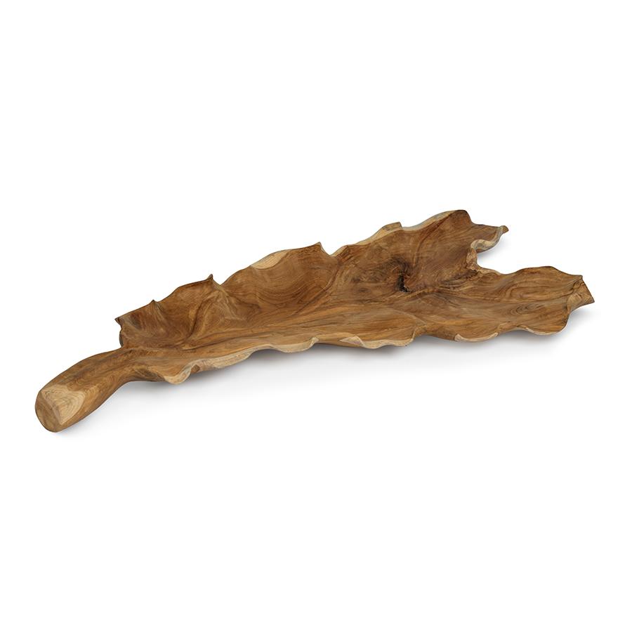 Zodax Banda Reclaimed Teak Root Leaf Tray