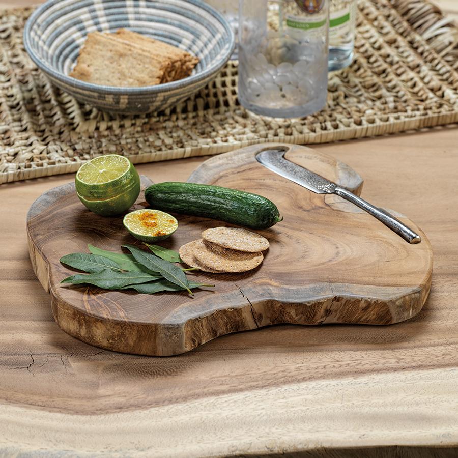 Zodax Banda Teak Root Serving Board with Knife