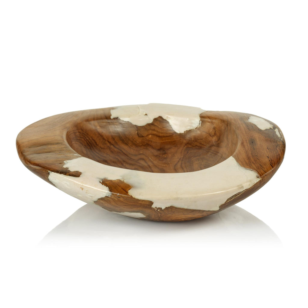 Zodax 17.75" x 4" Iligan Natural Teakwood Bowl