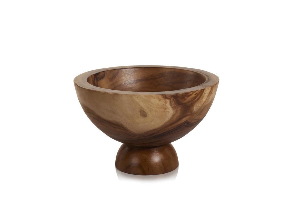 Zodax Large Amadea Wooden Footed Bowl