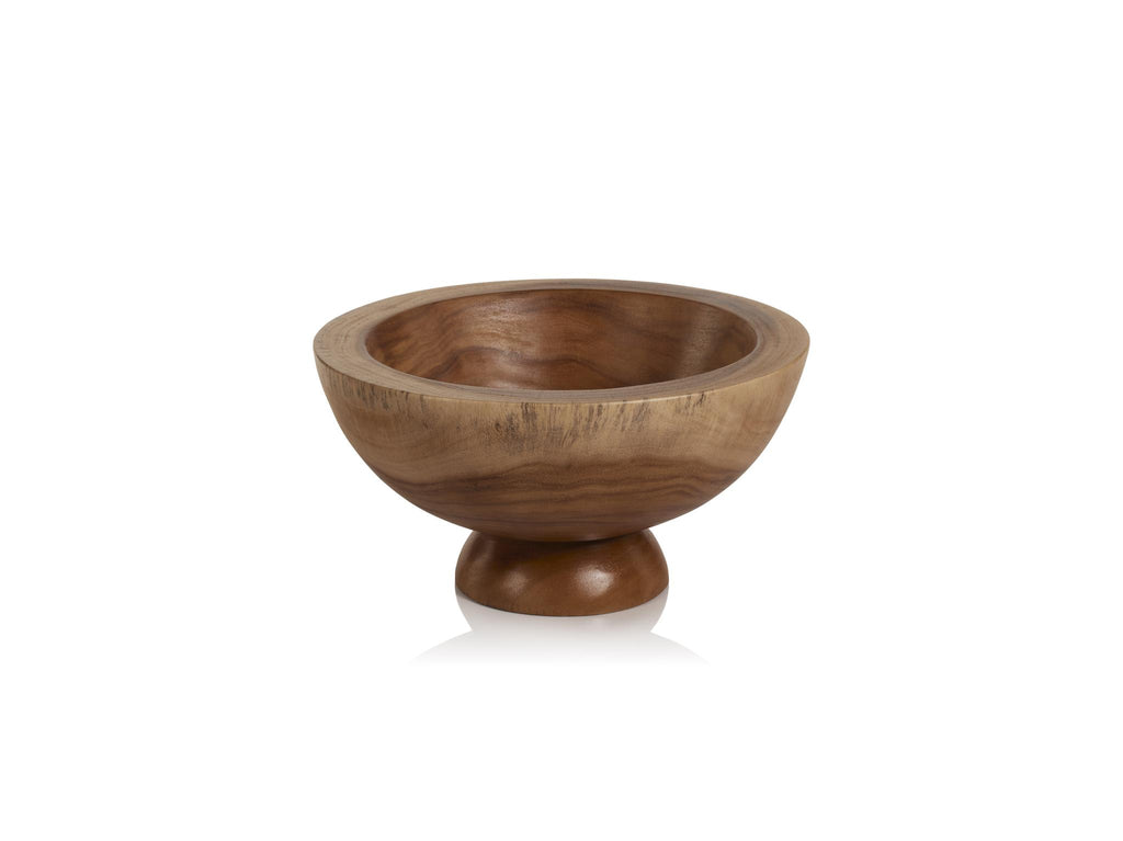 Zodax Small Amadea Wooden Footed Bowl