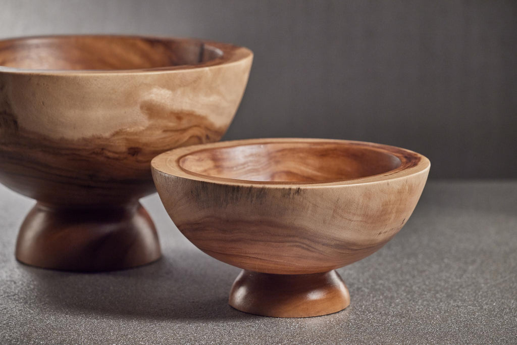 Zodax Small Amadea Wooden Footed Bowl