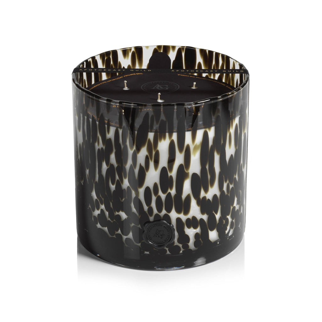 Zodax AG Opal Glass 5-Wick Candle Jar, Black Fig Vetiver