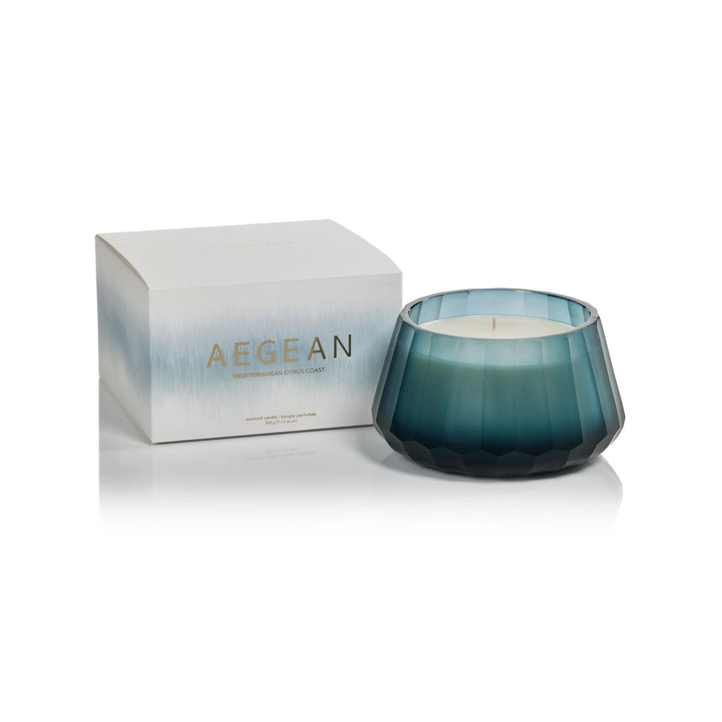 Zodax Aegean 13 oz Scented Candle, Mediterranean Citrus Coast