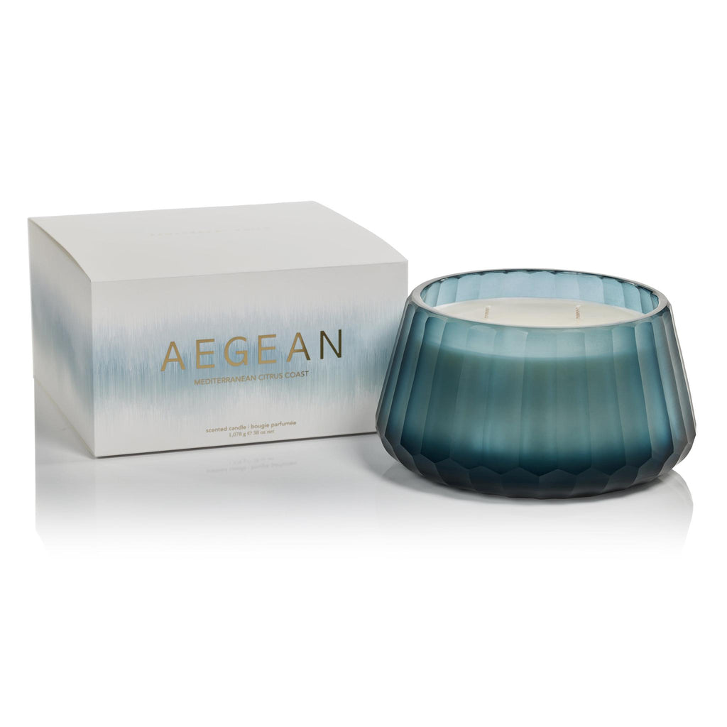 Zodax Aegean 38 oz Scented Candle, Mediterranean Citrus Coast