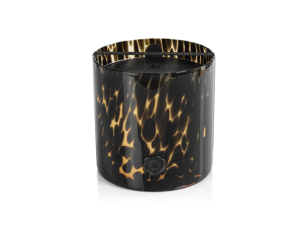 Zodax Cedar Leaf & Hinoki Cypress Amber & Black AG Opal Glass 5 -Wick Candle Jar-Cedar Leaf & Hinoki Cypress