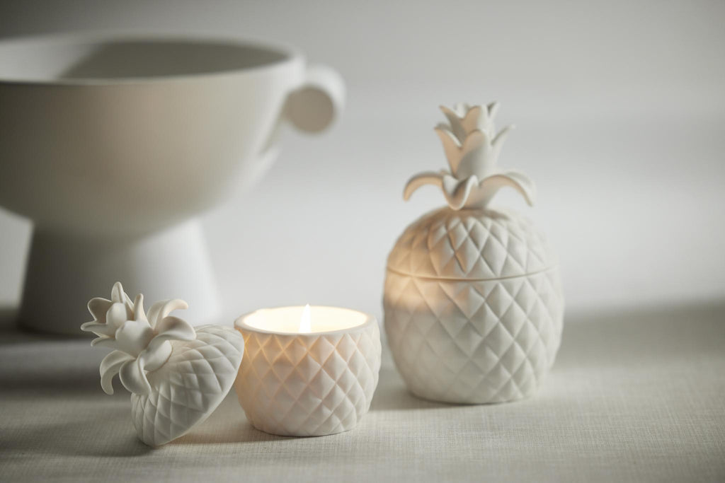 Zodax Small Frisian Ceramic  Pineapple Jar Candle