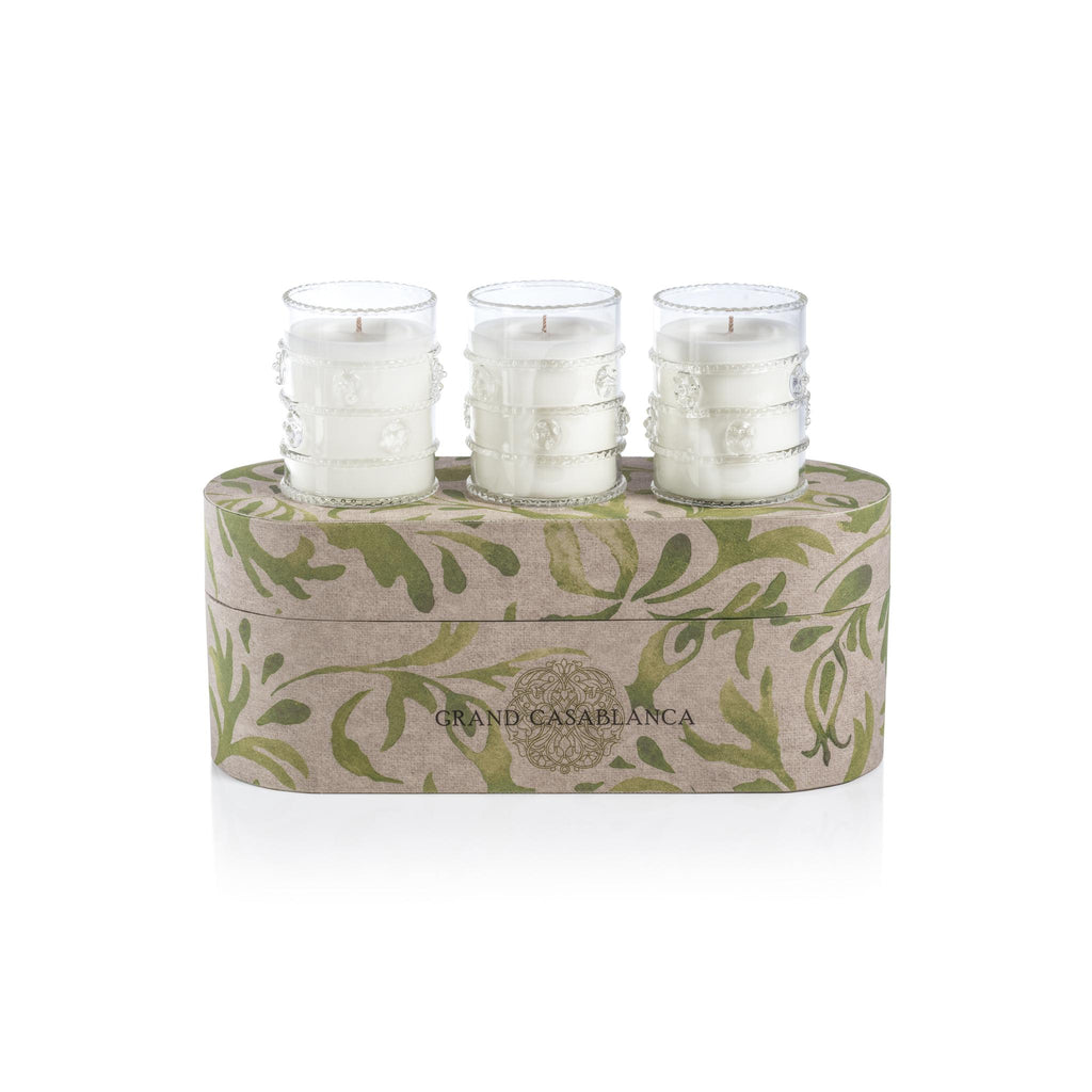 Zodax Wild Tuberose Grand Casablanca Scented Candle Trio