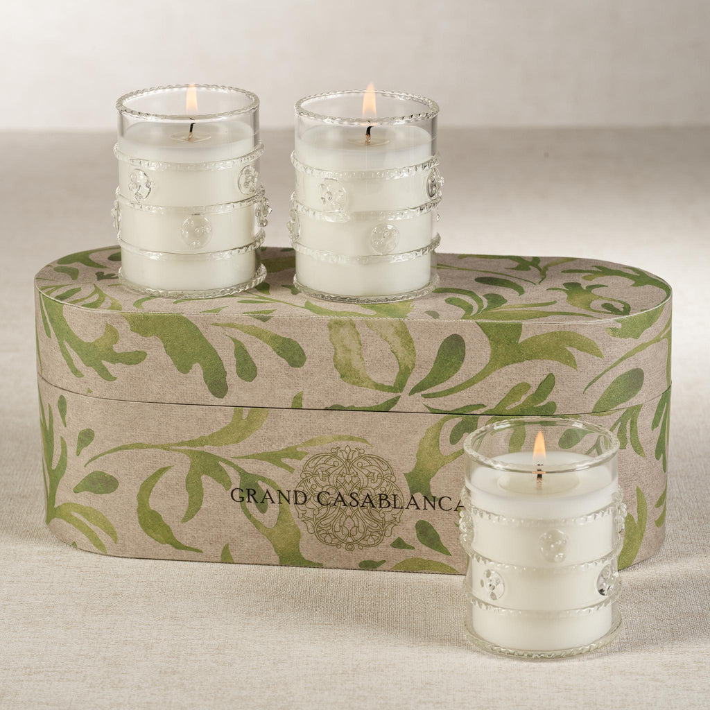 Zodax Lily of the Valley Grand Casablanca Scented Candle Trio