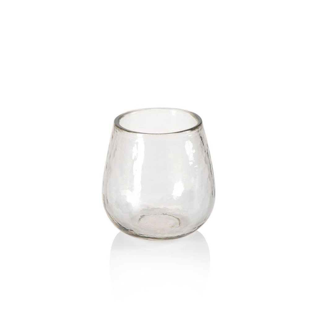 Zodax Clear Garan Hammered Stemless All Purpose Glass, Set of 4