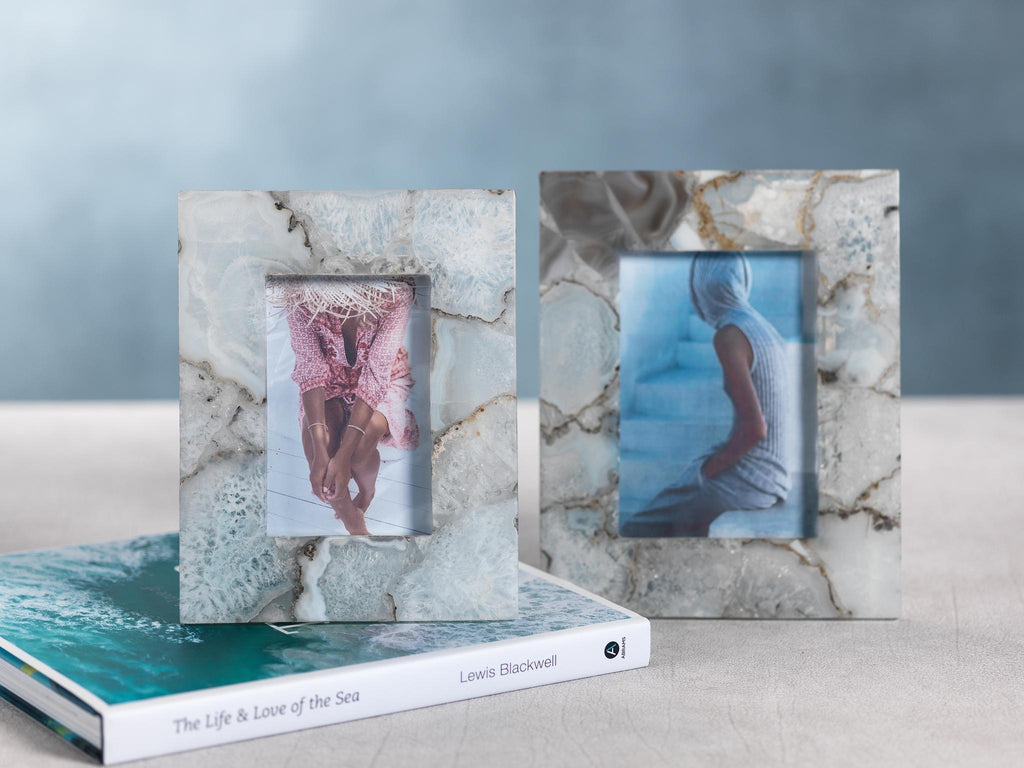 Zodax 4" x 6" Preto Agate Photo Frame