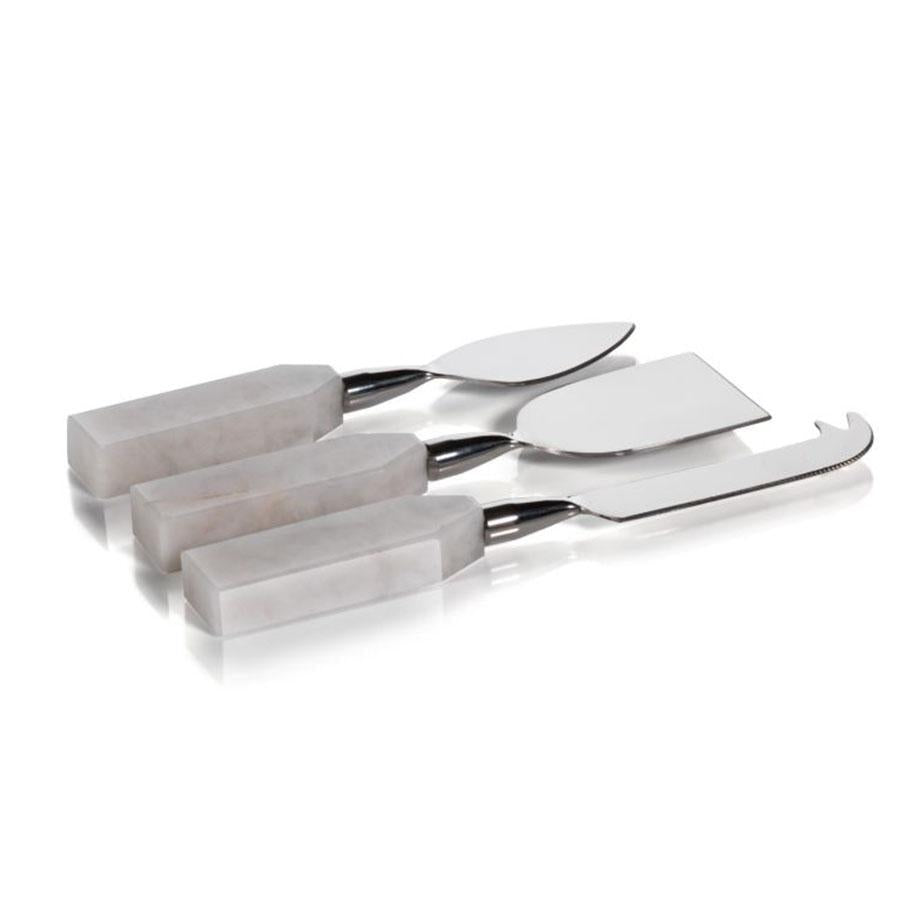 Zodax 3-Piece Alabaster Cheese Knife Set