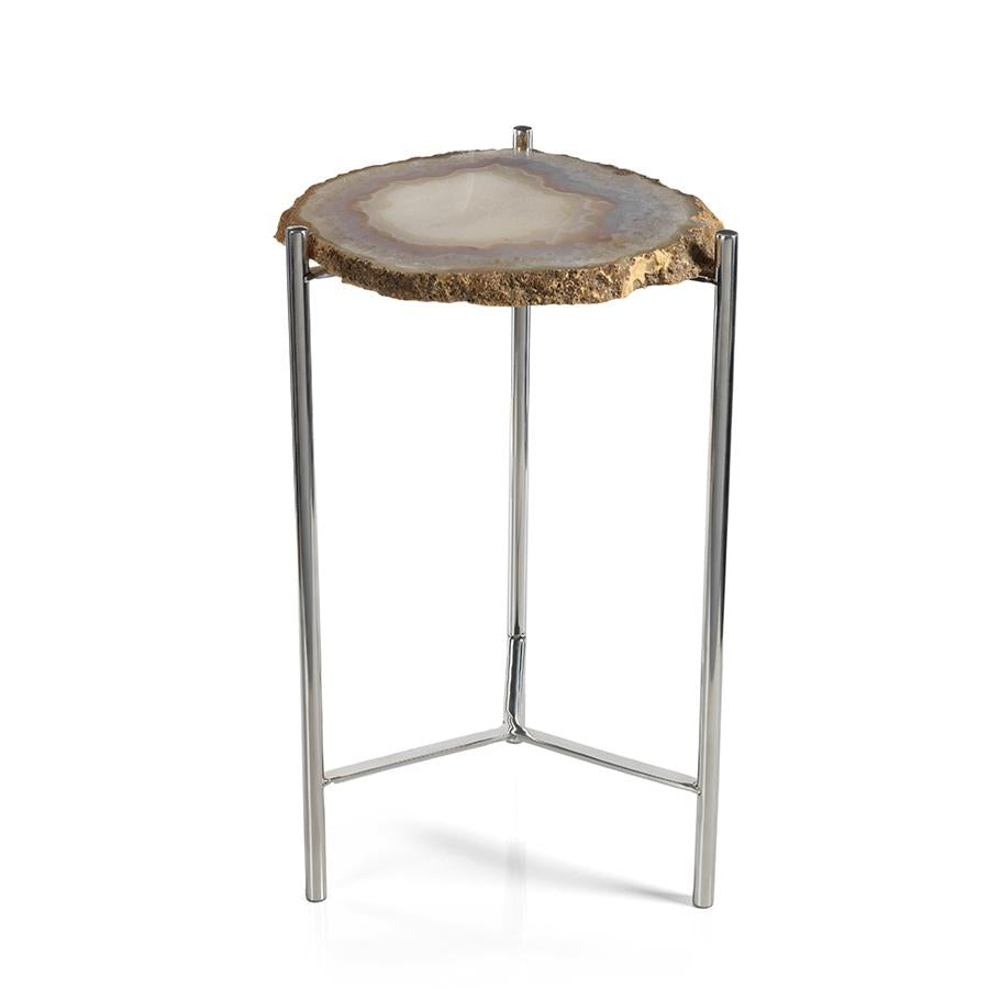 Zodax Savona 21-Inch Tall Agate Accent Table