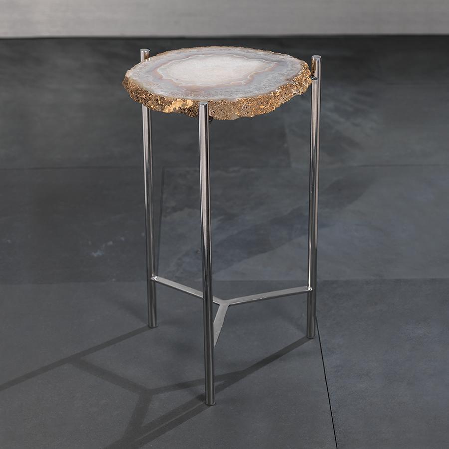 Zodax Savona 21-Inch Tall Agate Accent Table