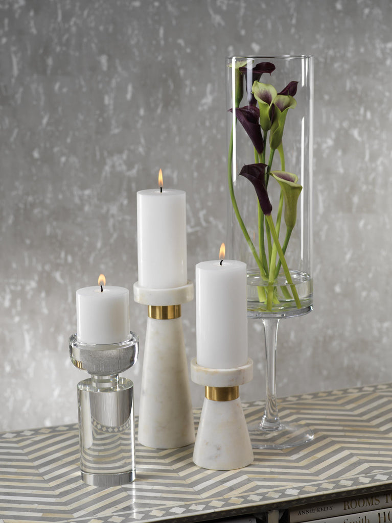 Zodax 6" Mannara Marble Pillar Candle Holder