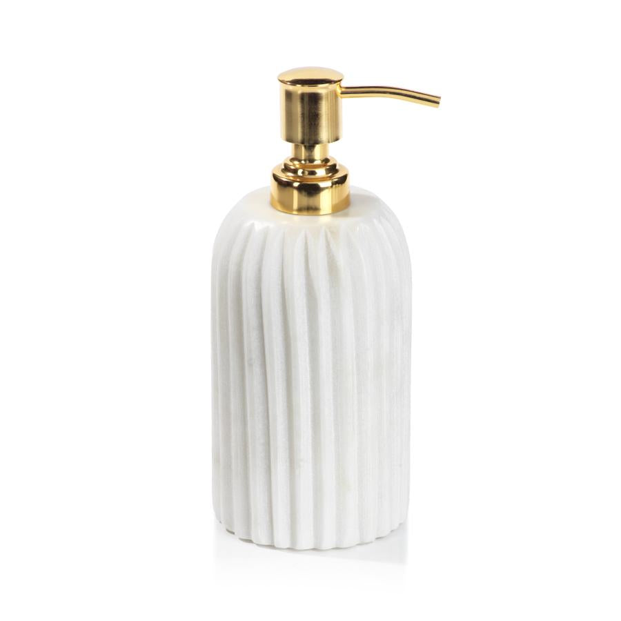 Zodax Mannara 5" Tall Marble Soap Dispenser