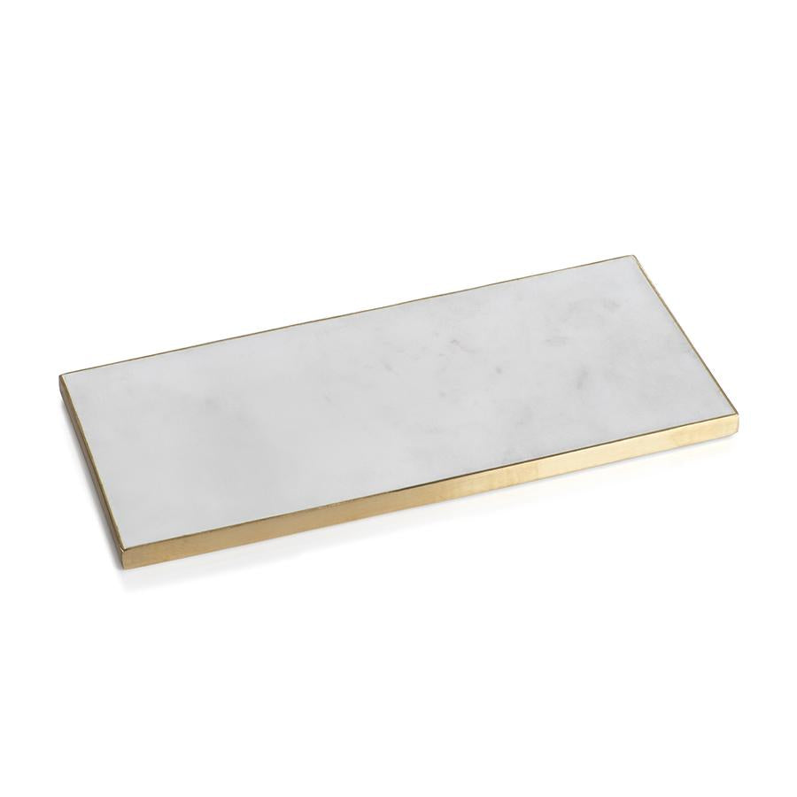 Zodax Mannara 15-Inch Long  Marble Vanity Tray