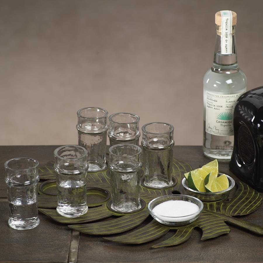 Zodax Liana Leaf 6-Shot Tequila Set