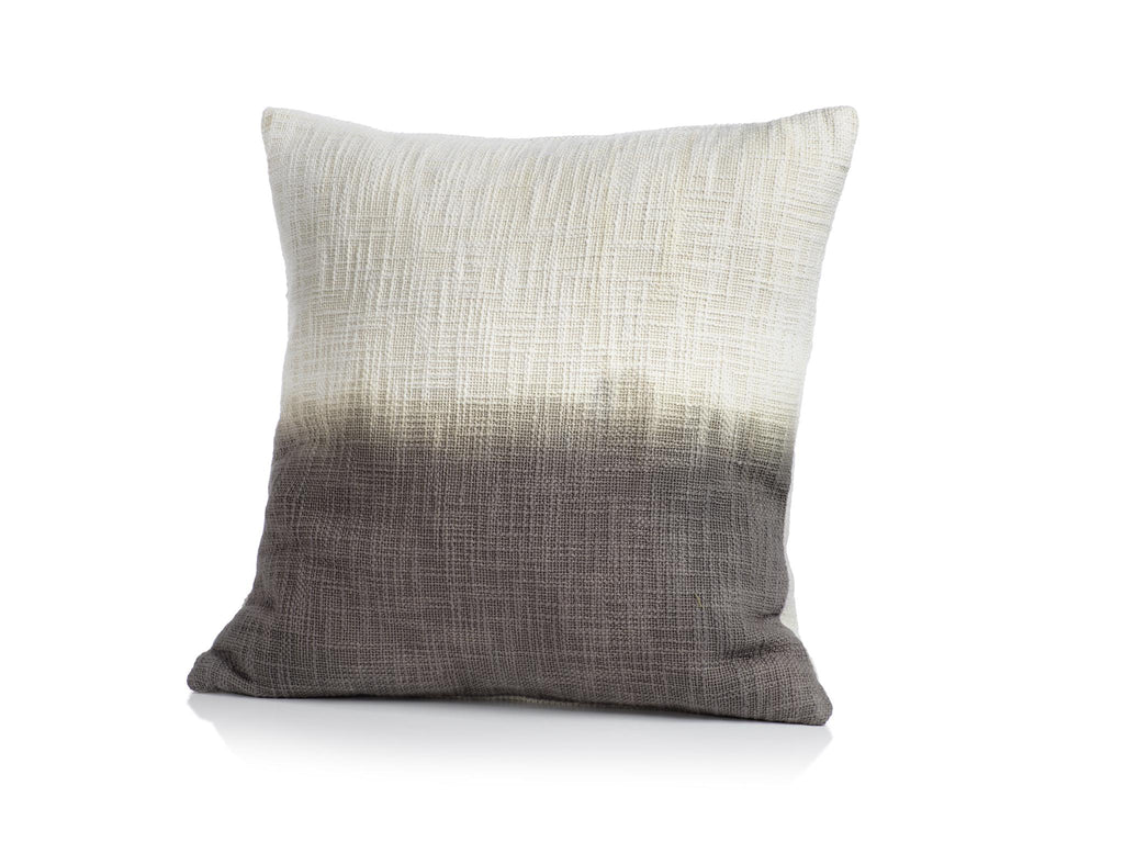 Zodax Naxos Tie Dye Gray Ombre Cotton Throw Pillow