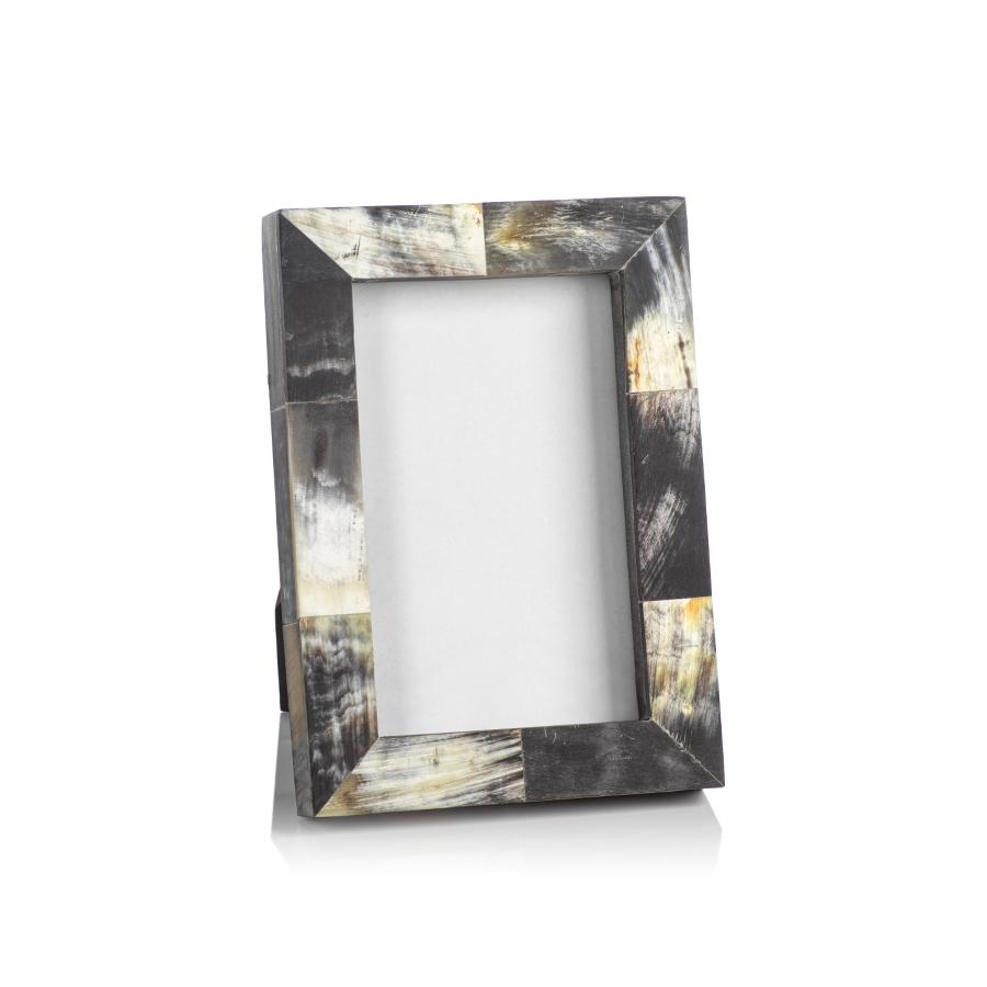 Zodax African Black Horn Inlaid Photo Frame