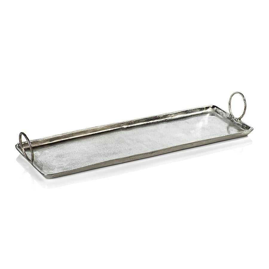 Zodax Tadao 30-Inch Long Raw Aluminum Tray