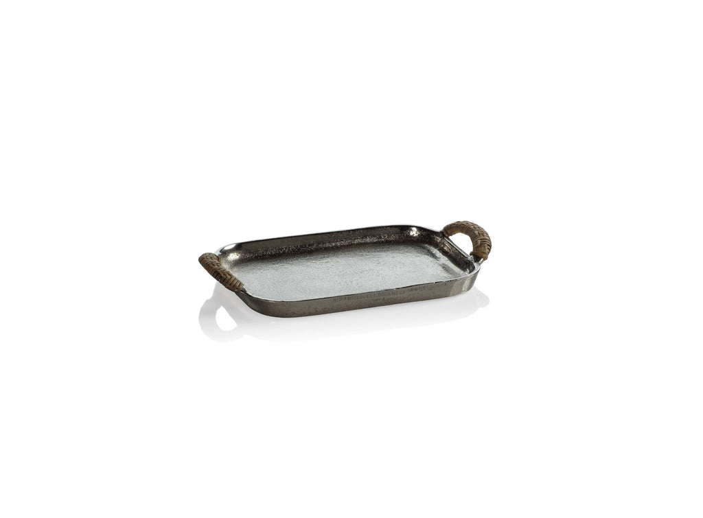 Zodax Praslin Raw Aluminum Trays, Set of 2