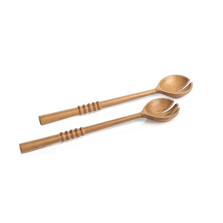 Zodax Kamran All Wood Salad Server Set