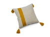 Zodax Yellow Positano Embroidered Throw Pillow With Tassels, 18