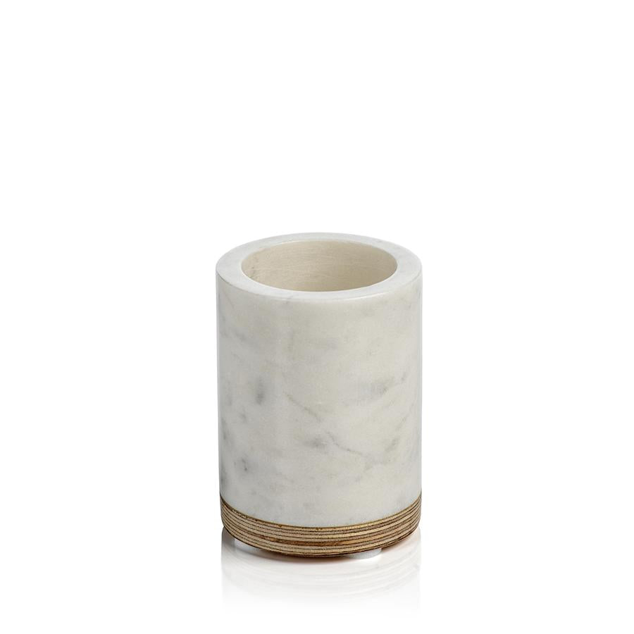 Zodax Verdi Marble & Balsa Wood Tumbler