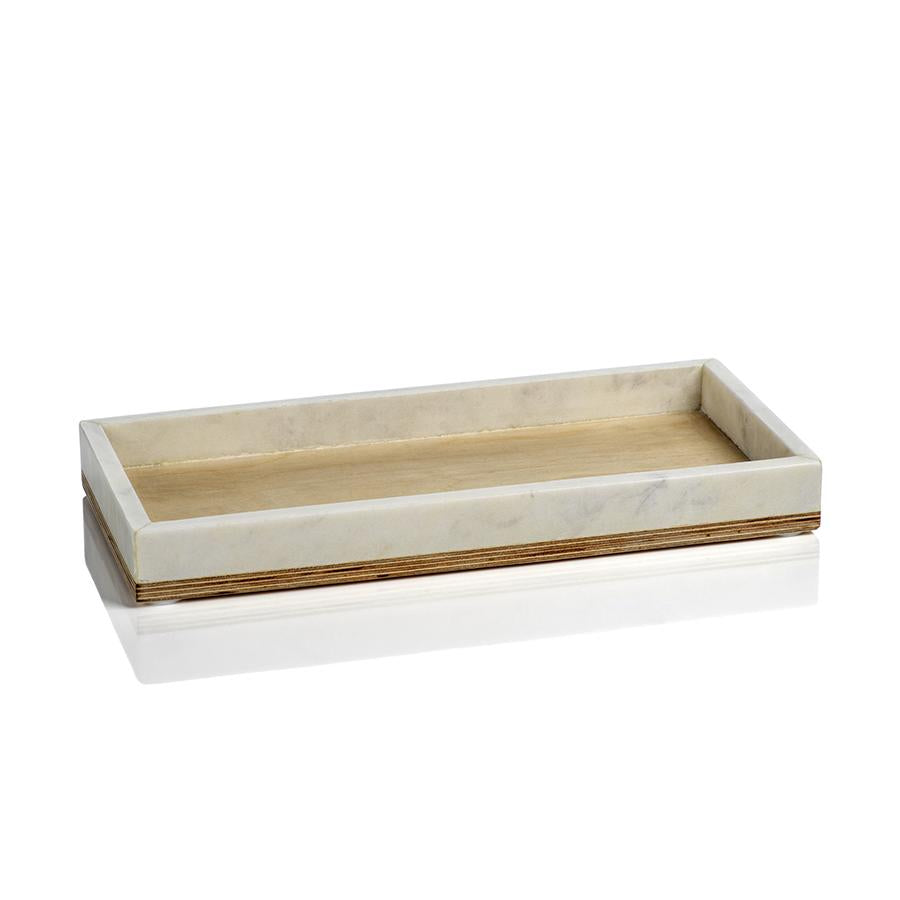 Zodax Verdi Marble & Balsa Wood Vanity Tray