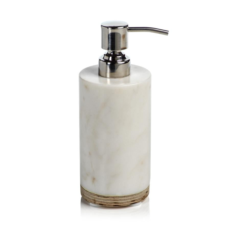 Zodax Verdi Marble & Balsa Wood Soap Dispenser