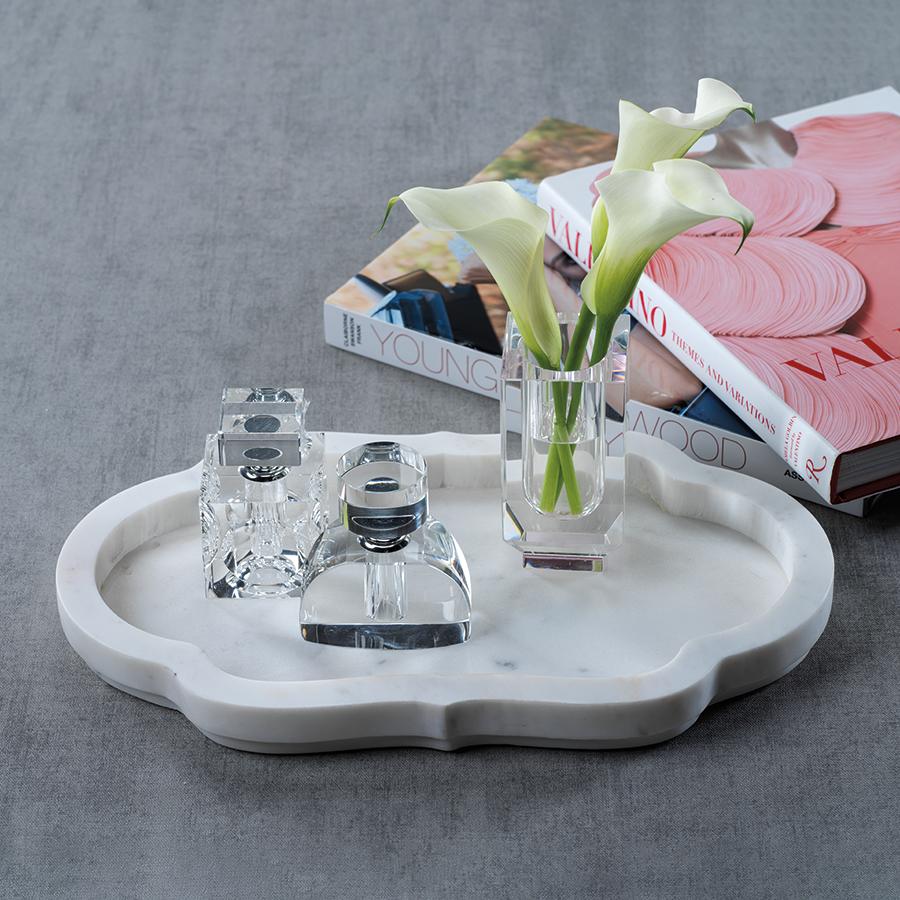 Zodax S Primo White Marble Decorative Tray