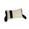 Zodax Black Positano Embroidered Throw Pillow With Tassels, 12