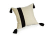 Zodax Black Positano Embroidered Throw Pillow With Tassels, 18