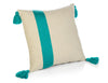 Zodax Azure Positano Embroidered Throw Pillow With Tassels, 18