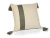 Zodax Gray Positano Embroidered Throw Pillow With Tassels, 18