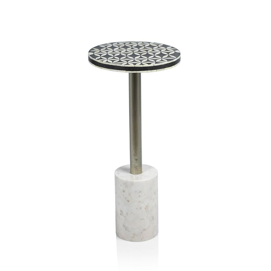 Zodax Sakan Round Cocktail Table with Marble Base