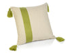 Zodax Green Positano Embroidered Throw Pillow With Tassels, 18