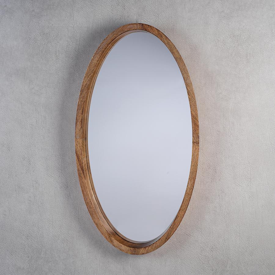 Zodax Legacy Oval Mango Wood Wall Mirror / Tray