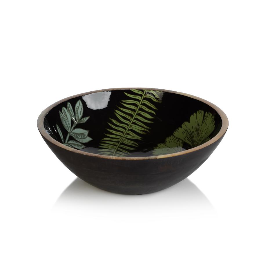 Zodax Arboretum Mango Wood Bowl, Dark Gray