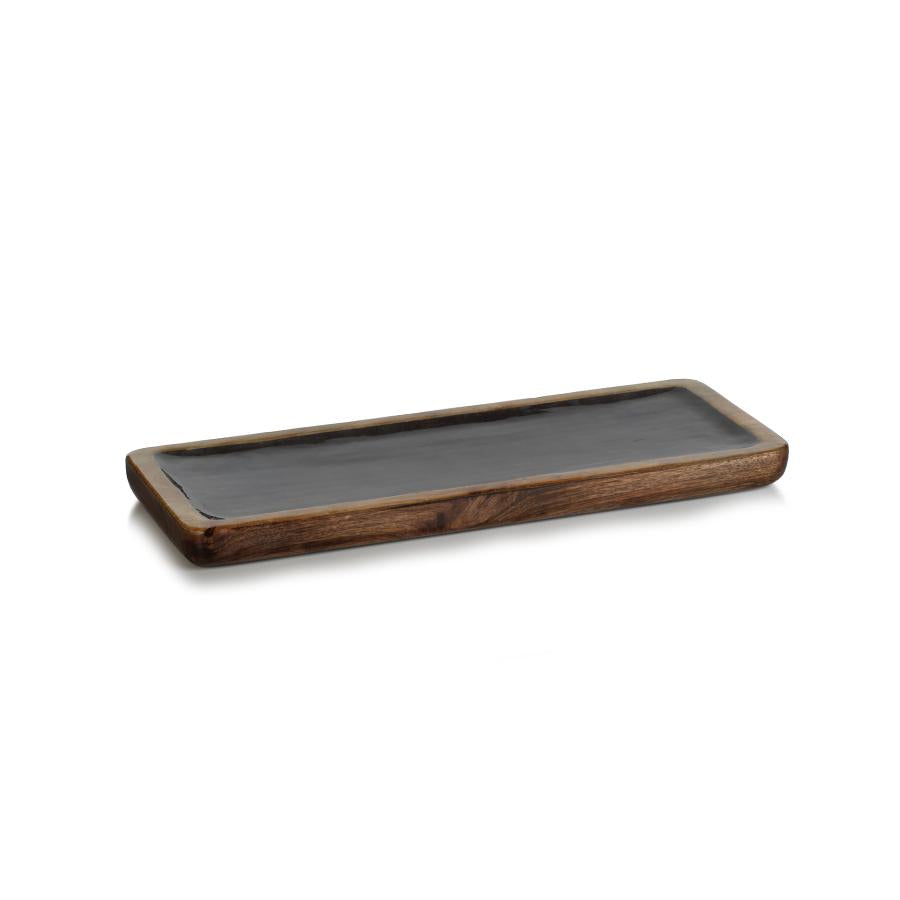 Zodax Timia Mango Wood Tray, Sedona Gray