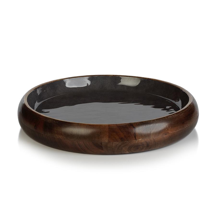 Zodax Nueva Mango Wood Round Platter