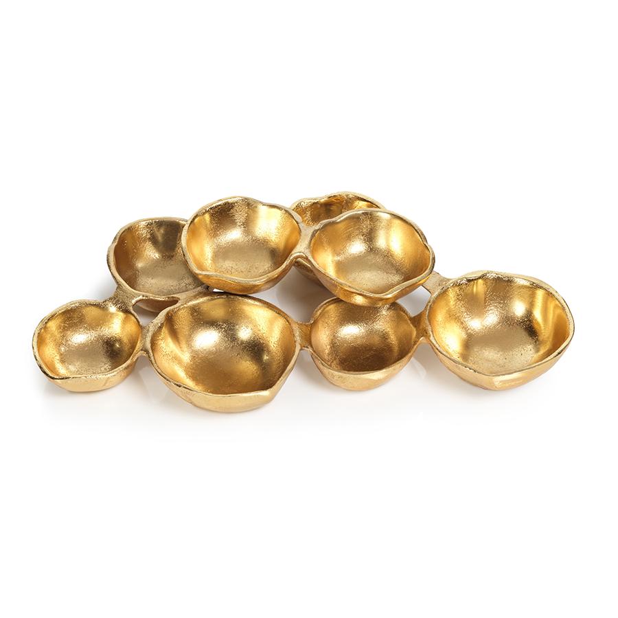 Zodax Ohanna Cluster of 8 Serving Bowls- Gold