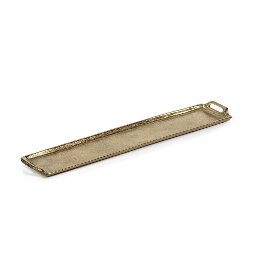 Zodax Dark Gold 26" Khanya Rectangular Aluminum Tray