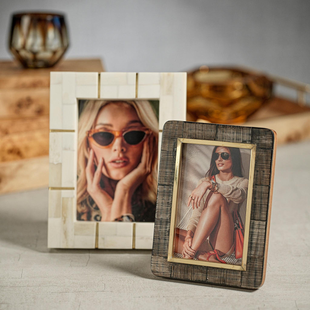 Zodax Drancy Bone Inlay Photo Frame- 5" x 7"