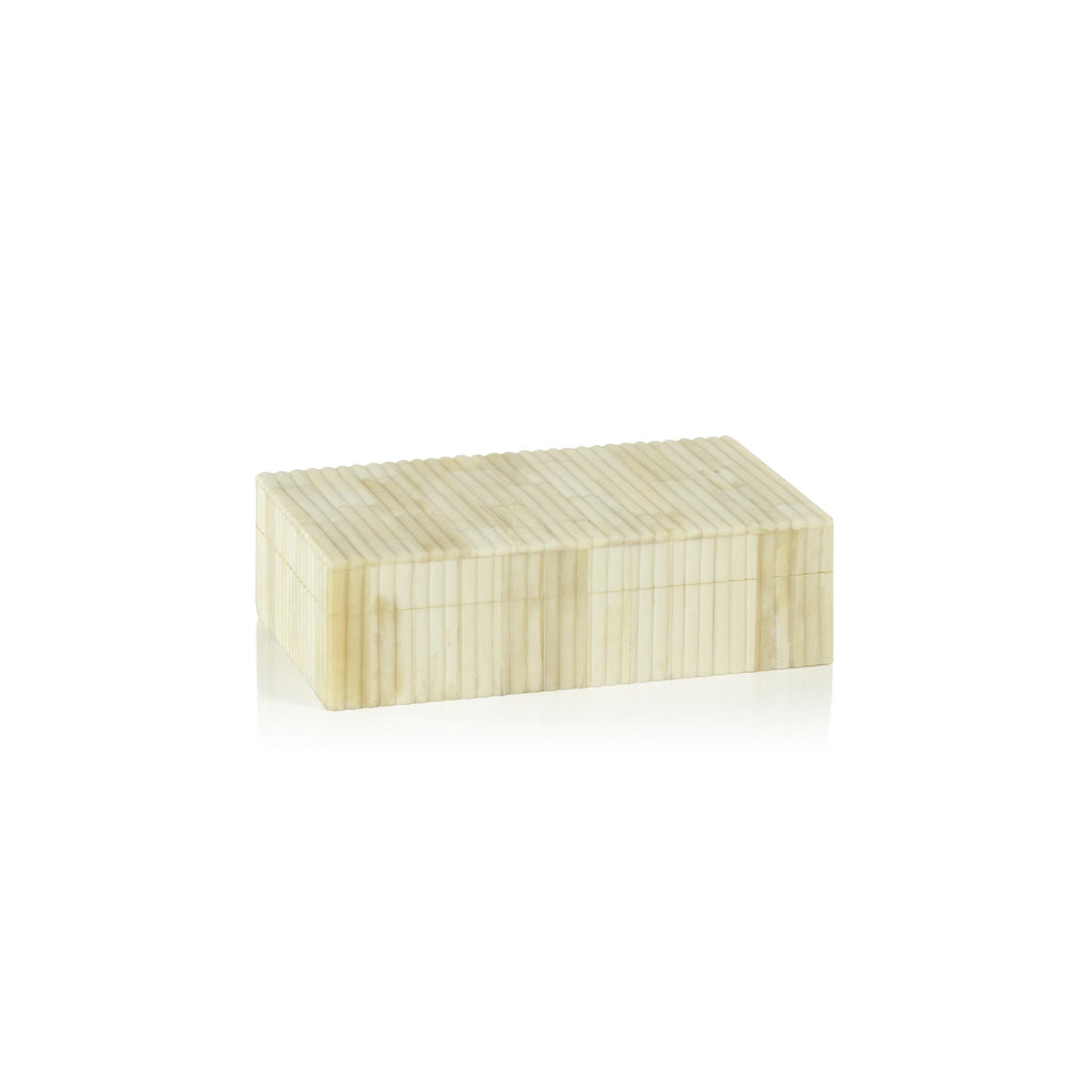 Zodax Drancy Ribbed Bone Inlay Decorative Box