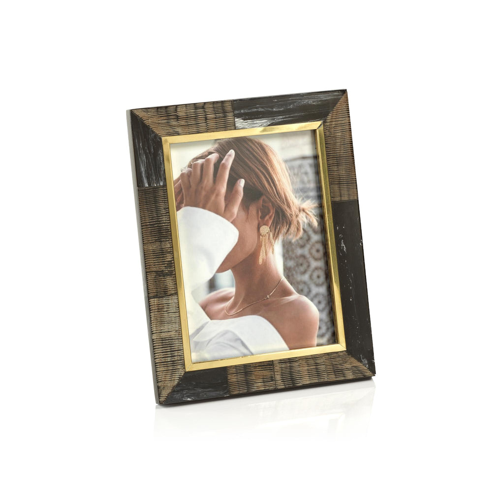 Zodax Trosa Horn with Brass Trim Photo Frame-5" x 7"