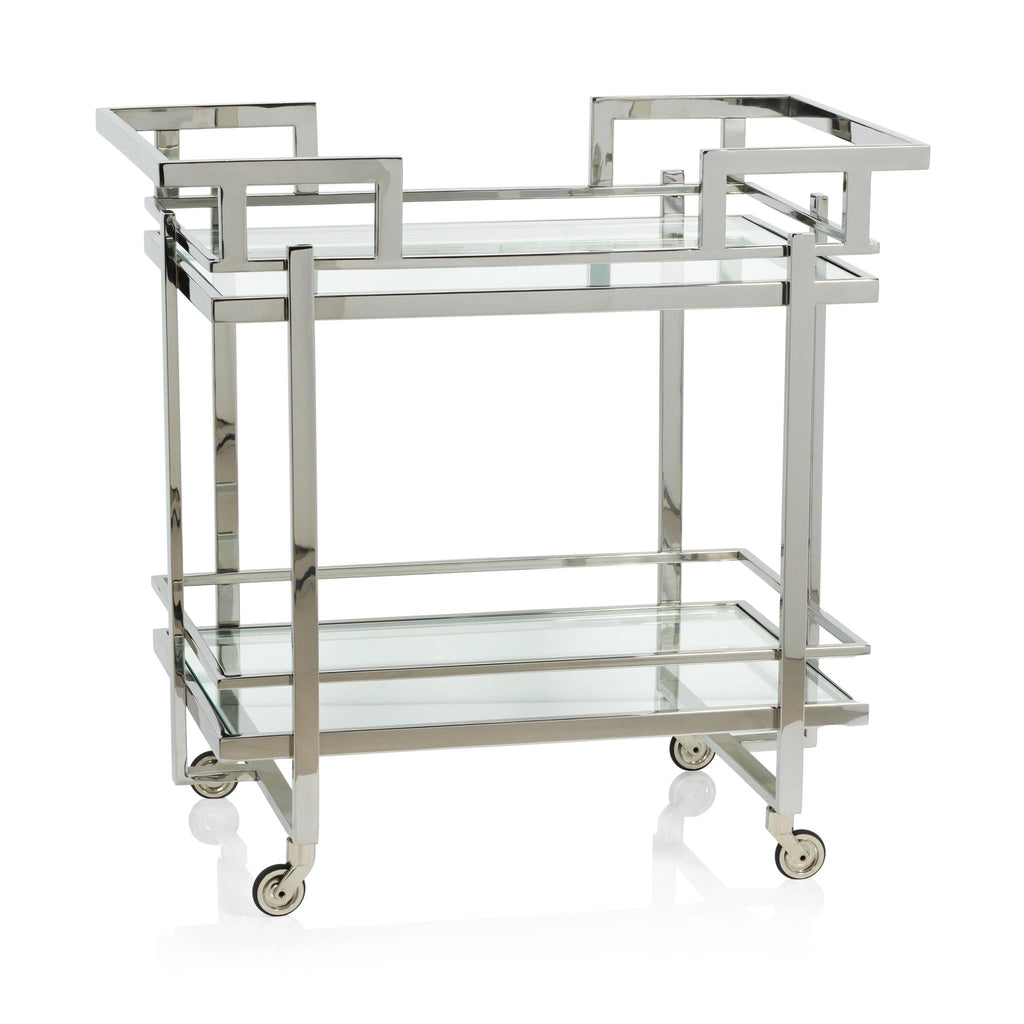 Zodax Grafton Polished Steel Bar Cart